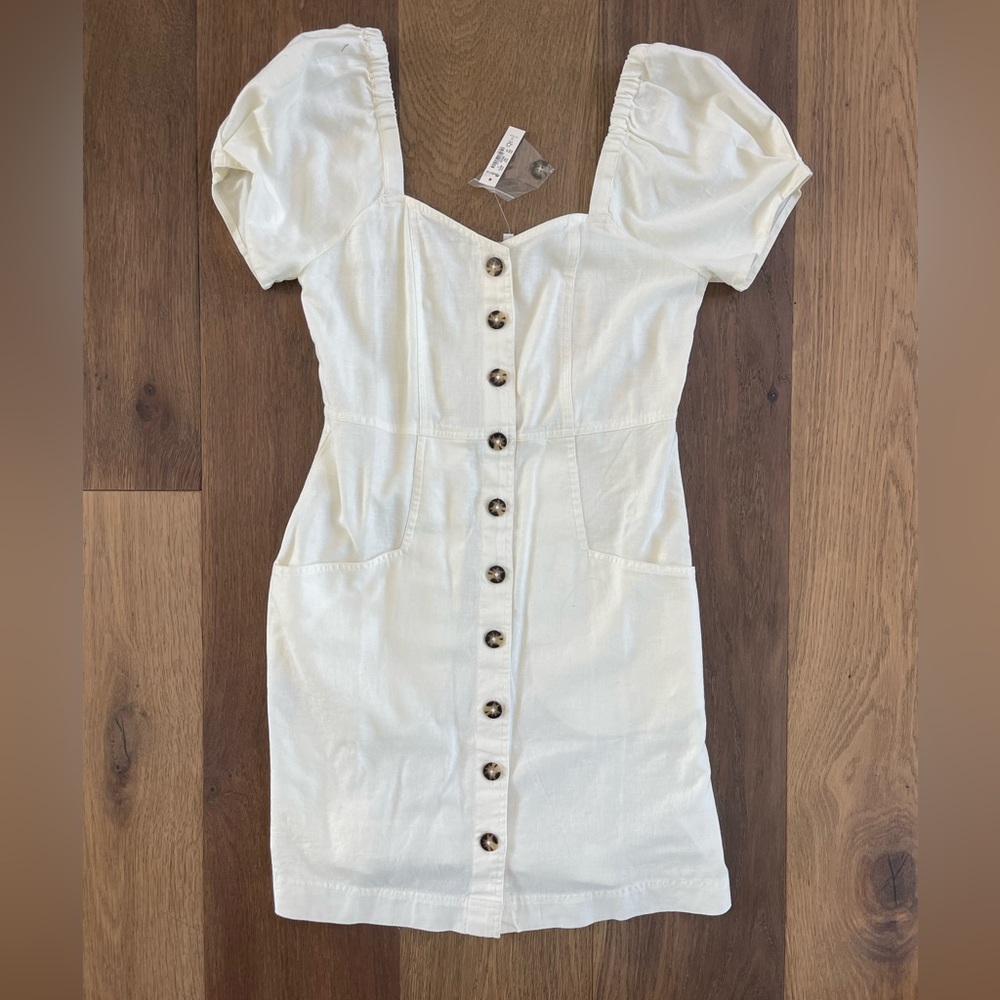 Madewell Puffed Sleeve Mini Dress